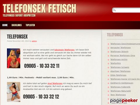 Telefonsex Dein Fetisch