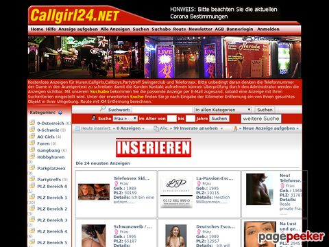 Callgirl24 der Rotlicht Katalog für Huren Partytreffs und käuflichen Sex